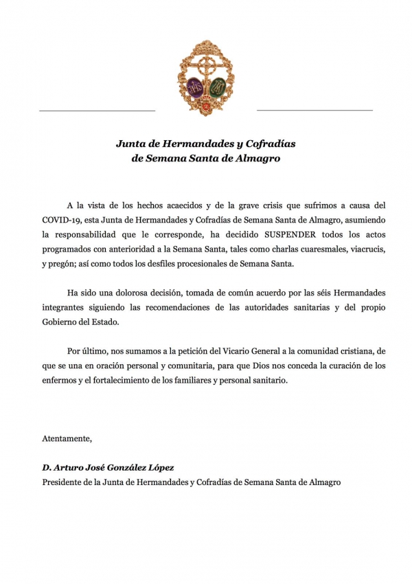 Semana Santa Suspendida